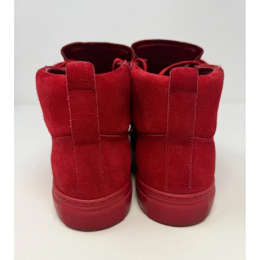 Balenciaga Arena High Top Sneaker Red Leather & Suede Size 10 US 43 EU